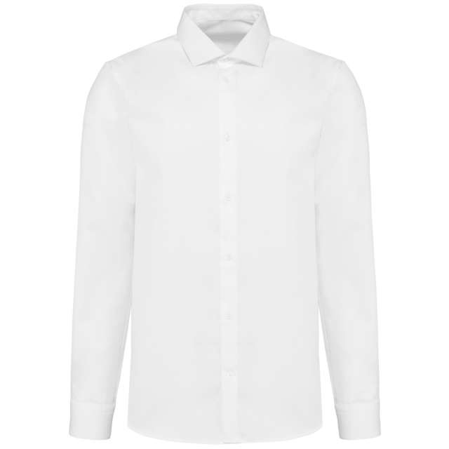 Kariban Premium Men's Pinpoint Oxford Long-sleeved Shirt - biela