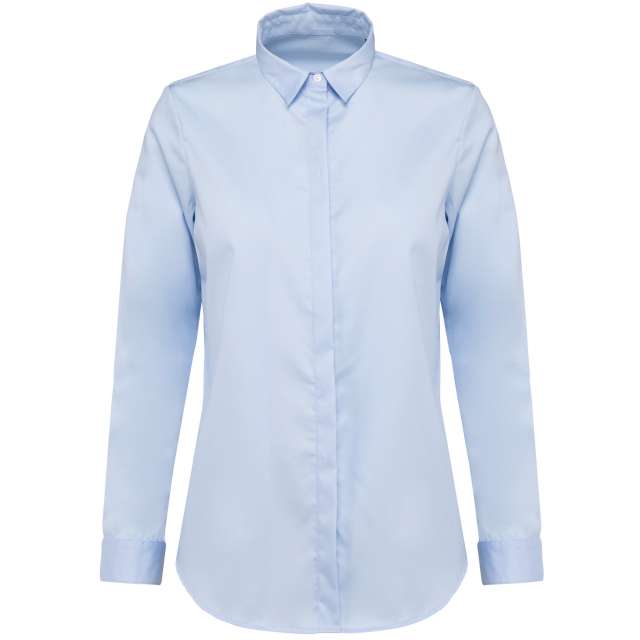 Kariban Premium Ladies' Long-sleeved Twill Shirt - Kariban Premium Ladies' Long-sleeved Twill Shirt - Sky