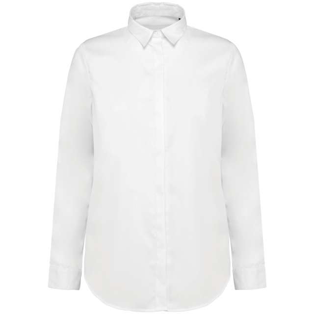 Kariban Premium Ladies' Long-sleeved Twill Shirt - Kariban Premium Ladies' Long-sleeved Twill Shirt - White