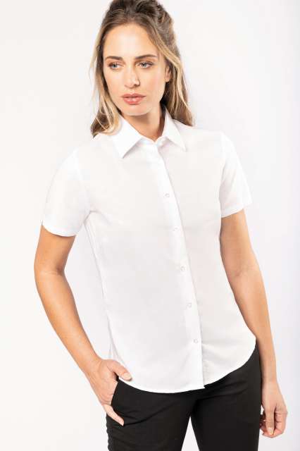 Kariban Ladies' Short-sleeved Oxford Shirt - černá
