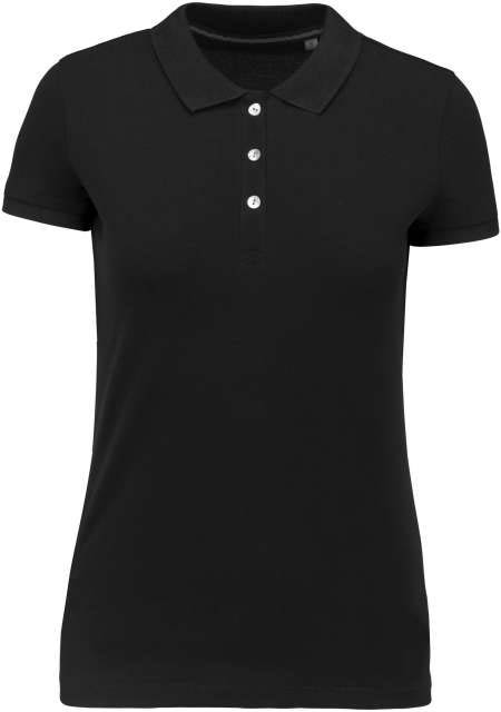 Kariban Ladies' Supima® Short Sleeve Polo Shirt - černá