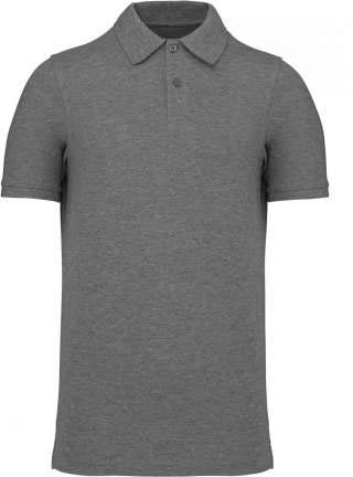 Kariban Men's Organic 180 PiquÉ Polo Shirt - Kariban Men's Organic 180 PiquÉ Polo Shirt - Graphite Heather