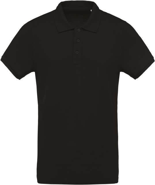 Kariban Men's Organic PiquÉ Short-sleeved Polo Shirt - Kariban Men's Organic PiquÉ Short-sleeved Polo Shirt - Black
