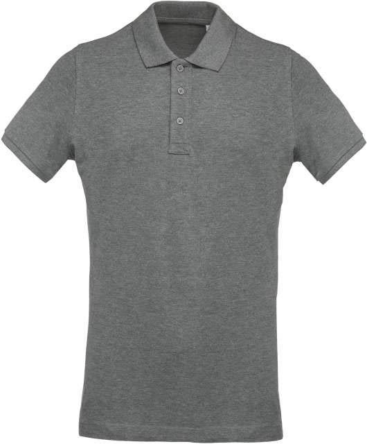 Kariban Men's Organic PiquÉ Short-sleeved Polo Shirt - šedá
