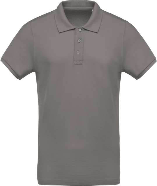 Kariban Men's Organic PiquÉ Short-sleeved Polo Shirt - grey