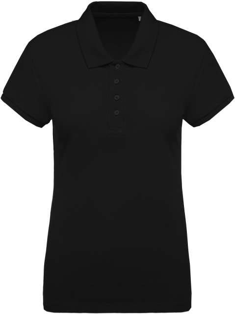 Kariban Ladies’ Organic PiquÉ Short-sleeved Polo Shirt - černá