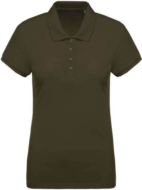 Kariban Ladies’ Organic PiquÉ Short-sleeved Polo Shirt - Kariban Ladies’ Organic PiquÉ Short-sleeved Polo Shirt - Forest Green