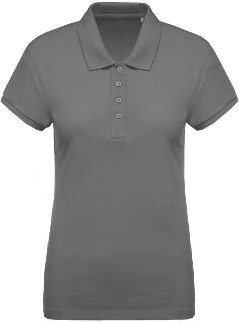 Kariban Ladies’ Organic PiquÉ Short-sleeved Polo Shirt - Kariban Ladies’ Organic PiquÉ Short-sleeved Polo Shirt - Charcoal