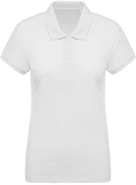 Kariban Ladies’ Organic PiquÉ Short-sleeved Polo Shirt - biela