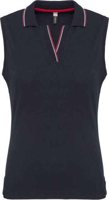 Kariban Ladies' Sleeveless Polo Shirt - Kariban Ladies' Sleeveless Polo Shirt - Navy