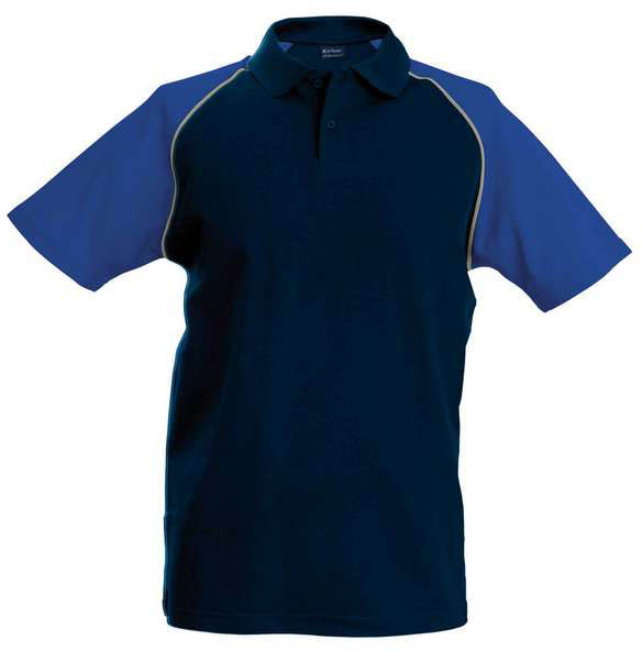 Kariban Baseball - Short-sleeved Polo Shirt - modrá