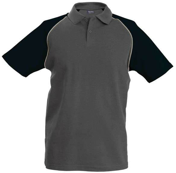 Kariban Baseball - Short-sleeved Polo Shirt - šedá