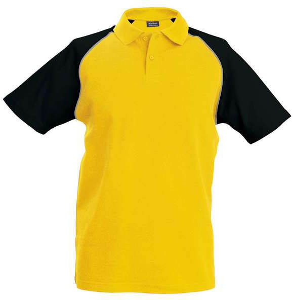 Kariban Baseball - Short-sleeved Polo Shirt - žltá