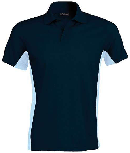 Kariban Flag - Short-sleeved Two-tone Polo Shirt - blau