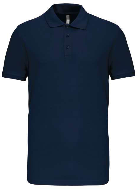 Kariban Mike - Men's Short-sleeved Polo Shirt - modrá