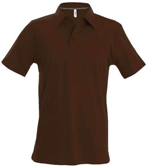 Kariban Men's Short-sleeved Polo Shirt - hnědá