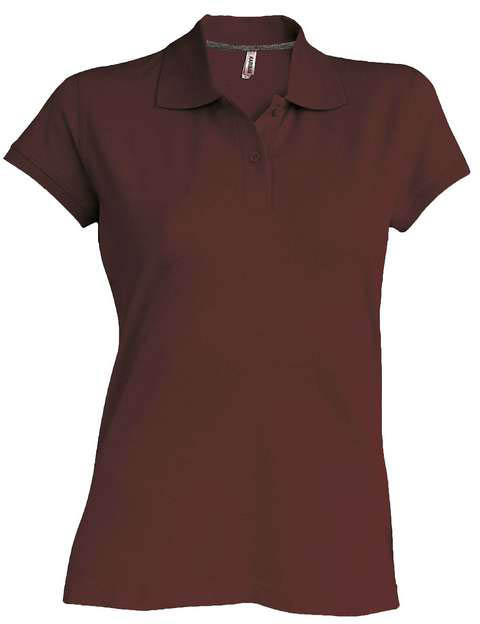Kariban Ladies' Short-sleeved Polo Shirt - hnedá