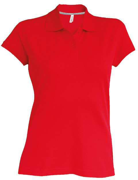 Kariban Ladies' Short-sleeved Polo Shirt - červená