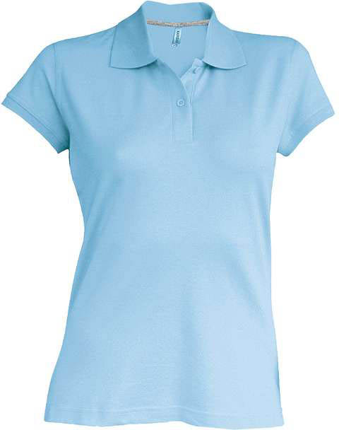 Kariban Ladies' Short-sleeved Polo Shirt - modrá