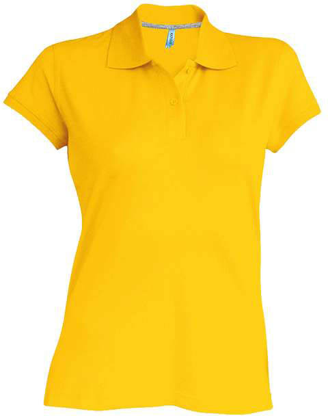 Kariban Ladies' Short-sleeved Polo Shirt - žltá
