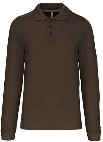 Kariban Men's Long-sleeved Polo Shirt - zelená