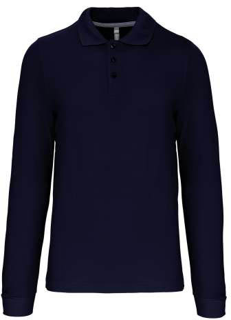 Kariban Men's Long-sleeved Polo Shirt - Kariban Men's Long-sleeved Polo Shirt - Navy