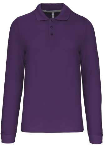 Kariban Men's Long-sleeved Polo Shirt - violet