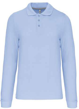 Kariban Men's Long-sleeved Polo Shirt - blau