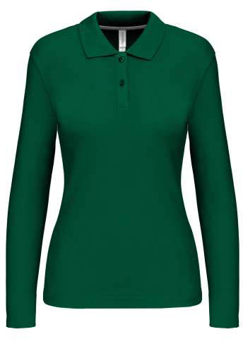 Kariban Ladies' Long-sleeved Polo Shirt - green