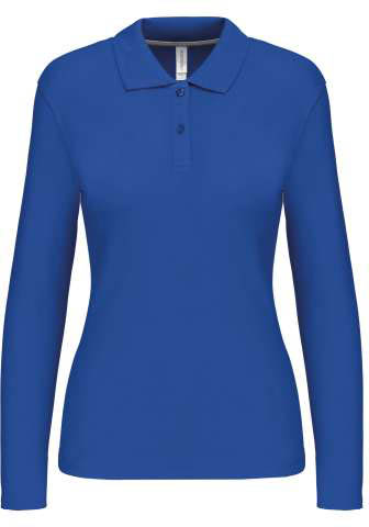 Kariban Ladies' Long-sleeved Polo Shirt - blau