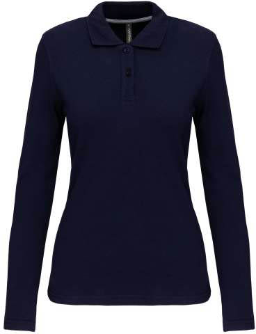 Kariban Ladies' Long-sleeved Polo Shirt - Kariban Ladies' Long-sleeved Polo Shirt - Navy