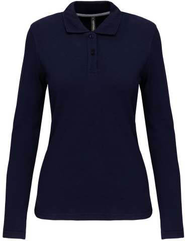 Kariban Ladies' Long-sleeved Polo Shirt - blau