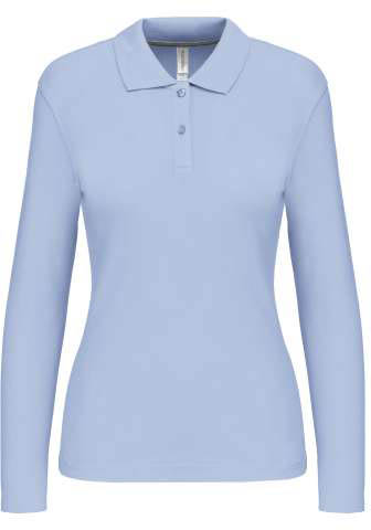 Kariban Ladies' Long-sleeved Polo Shirt - blue