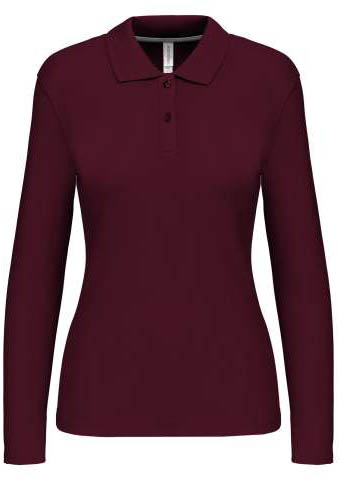 Kariban Ladies' Long-sleeved Polo Shirt - Kariban Ladies' Long-sleeved Polo Shirt - 