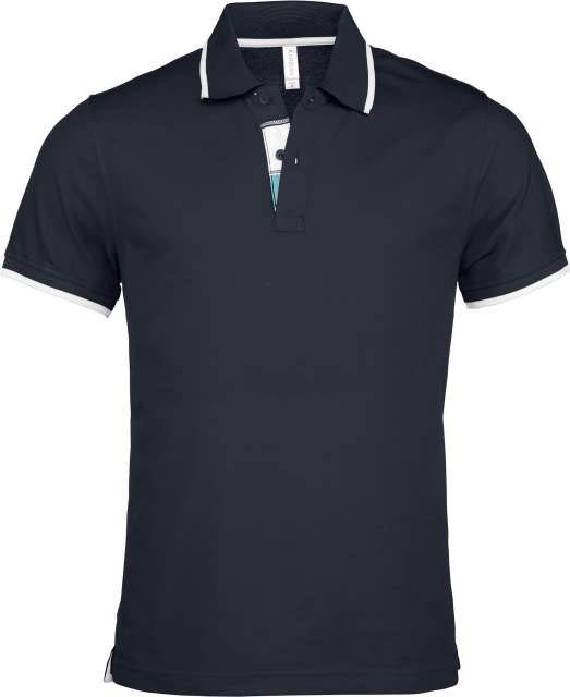 Kariban Men's Short-sleeved Polo Shirt - modrá