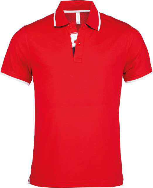 Kariban Men's Short-sleeved Polo Shirt - červená