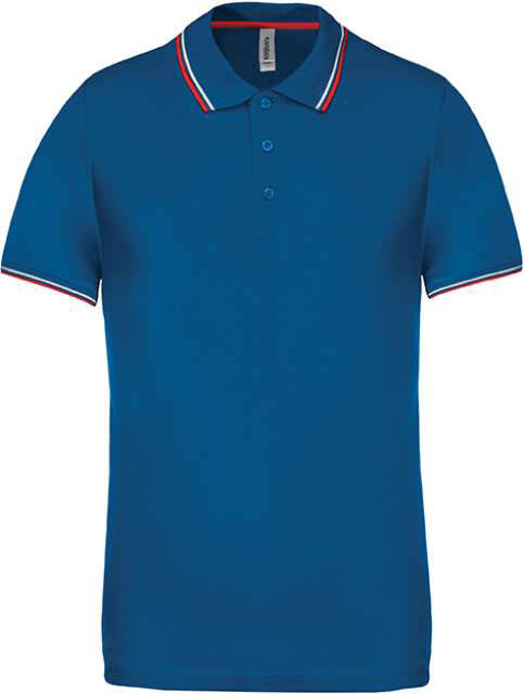 Kariban Men's Short-sleeved Polo Shirt - blau