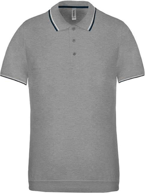 Kariban Men's Short-sleeved Polo Shirt - šedá