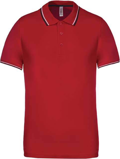 Kariban Men's Short-sleeved Polo Shirt - červená