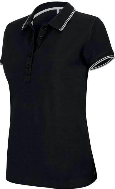 Kariban Ladies' Short-sleeved Polo Shirt - Kariban Ladies' Short-sleeved Polo Shirt - Black