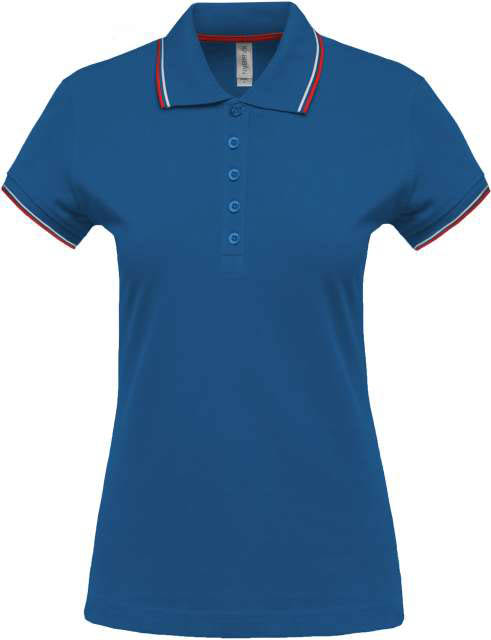 Kariban Ladies' Short-sleeved Polo Shirt - modrá