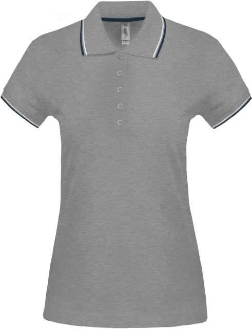 Kariban Ladies' Short-sleeved Polo Shirt - šedá