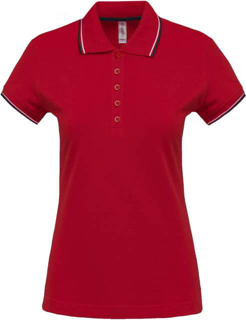 Kariban Ladies' Short-sleeved Polo Shirt - Kariban Ladies' Short-sleeved Polo Shirt - Red