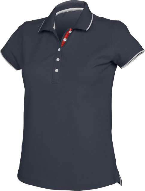 Kariban Ladies' Short-sleeved PiquÉ Knit Polo Shirt - blue