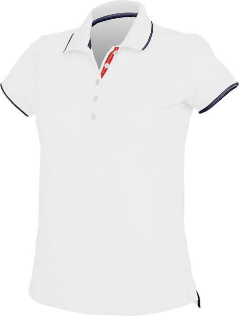 Kariban Ladies' Short-sleeved PiquÉ Knit Polo Shirt - Kariban Ladies' Short-sleeved PiquÉ Knit Polo Shirt - White