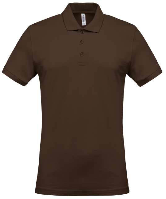 Kariban Men's Short-sleeved PiquÉ Polo Shirt - Kariban Men's Short-sleeved PiquÉ Polo Shirt - Dark Chocolate