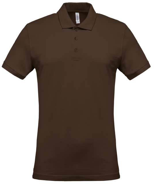 Kariban Men's Short-sleeved PiquÉ Polo Shirt - hnědá