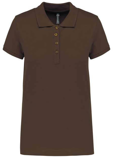 Kariban Ladies’ Short-sleeved PiquÉ Polo Shirt - Kariban Ladies’ Short-sleeved PiquÉ Polo Shirt - Dark Chocolate