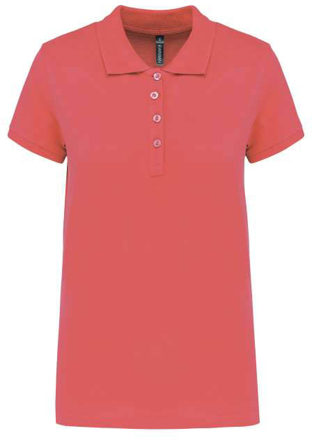 Kariban Ladies’ Short-sleeved PiquÉ Polo Shirt - Kariban Ladies’ Short-sleeved PiquÉ Polo Shirt - Bright Salmon