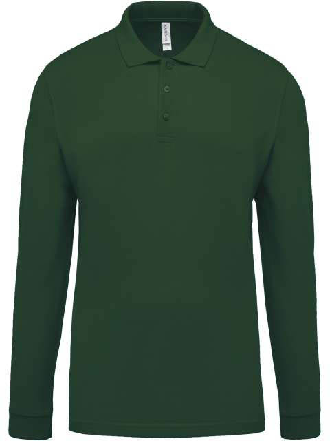 Kariban Men's Long-sleeved PiquÉ Polo Shirt - Kariban Men's Long-sleeved PiquÉ Polo Shirt - Forest Green